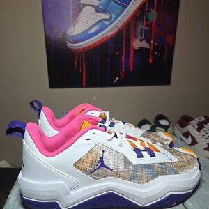 NIKE JORDAN ONE TAKE 4 WHITE - COURT PURPLE - CANYON GOLD Brad New No Box